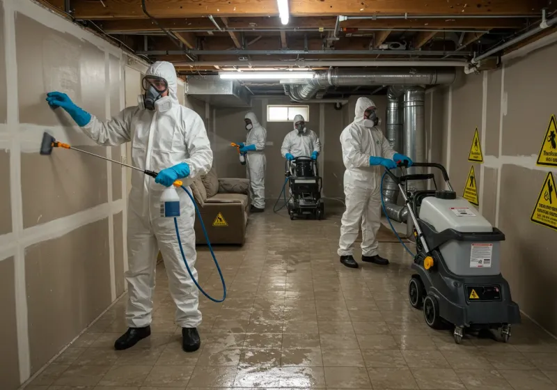 Basement Moisture Removal and Structural Drying process in Carterville, MO